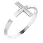 Load image into Gallery viewer, 14K Rose Negative Space Cross Ring at Regard Jewelry in Austin, Texas - Regard Jewelry
