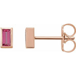 Load image into Gallery viewer, 14K Rose Pink Tourmaline Bezel-Set Earrings at Regard Jewelry in Austin, Texas - Regard Jewelry
