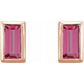14K Rose Pink Tourmaline Bezel-Set Earrings at Regard Jewelry in Austin, Texas - Regard Jewelry