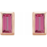 Load image into Gallery viewer, 14K Rose Pink Tourmaline Bezel-Set Earrings at Regard Jewelry in Austin, Texas - Regard Jewelry
