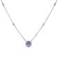 14K WG EFFY .75ct Round Tanzanite and .11tcw Diamond Halo Necklace 2.7g, 18" at Regard Jewelry in - Regard Jewelry