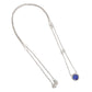 14K WG EFFY .75ct Round Tanzanite and .11tcw Diamond Halo Necklace 2.7g, 18" at Regard Jewelry in - Regard Jewelry