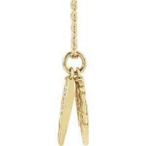 14K White .03 CTW Diamond Angel Wings 16-18" Necklace at Regard Jewelry in Austin, Texas - Regard Jewelry