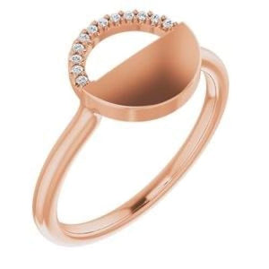 14K White .03 CTW Diamond Stackable Geometric Ring at Regard Jewelry in Austin, Texas - Regard Jewelry