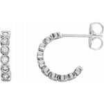 Load image into Gallery viewer, 14K White 1/3 CTW Lab-Grown Diamond Hoop Earrings at Regard Jewelry in Austin, Texas - Regard Jewelry
