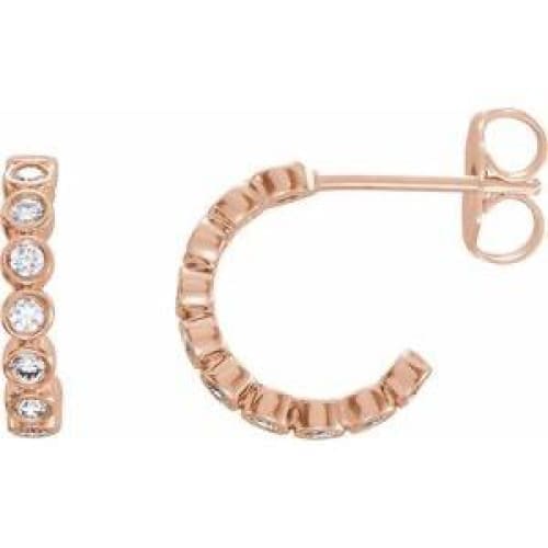 14K White 1/3 CTW Lab-Grown Diamond Hoop Earrings at Regard Jewelry in Austin, Texas - Regard Jewelry