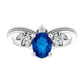 14K White 7x5 mm Oval Sapphire Ring at Regard Jewelry in Austin, Texas - Regard Jewelry
