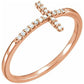 14K Yellow .08 CTW Diamond Sideways Cross Ring at Regard Jewelry in Austin, Texas - Regard Jewelry