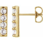 Load image into Gallery viewer, 14K Yellow 1/2 CTW Diamond Bar Earrings at Regard Jewelry in Austin, Texas - Regard Jewelry
