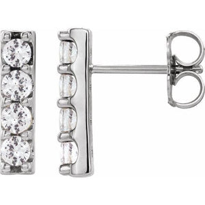 14K Yellow 1/2 CTW Diamond Bar Earrings at Regard Jewelry in Austin, Texas - Regard Jewelry