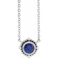 14K Yellow 4 mm Blue Sapphire Beaded Bezel-Set 18" Necklace at Regard Jewelry in Austin, Texas - Regard Jewelry