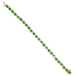 Load image into Gallery viewer, 14k Yellow Gold Green Tsavorite and Diamond Line Bracelet at Regard Jewelry in Austin, Texas - Regard Jewelry
