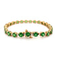 14k Yellow Gold Green Tsavorite and Diamond Line Bracelet at Regard Jewelry in Austin, Texas - Regard Jewelry