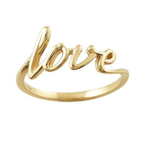 14K Yellow Gold "Love" Ring at Regard Jewelry in Austin, Texas - Regard Jewelry
