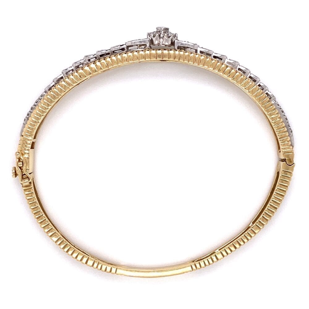 14K Yellow Gold Marriage Diamond Bangle Bracelet 1.50tcw, 18.4g at Regard Jewelry in Austin, Texas - Regard Jewelry