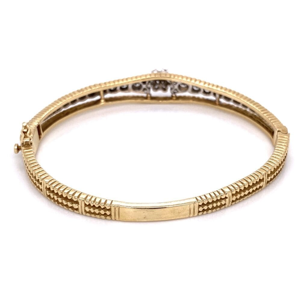 14K Yellow Gold Marriage Diamond Bangle Bracelet 1.50tcw, 18.4g at Regard Jewelry in Austin, Texas - Regard Jewelry