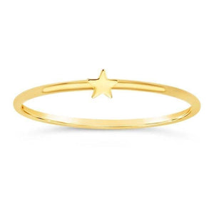 14K Yellow Gold Star Accent Stackable Ring at Regard Jewelry in Austin, Texas - Regard Jewelry