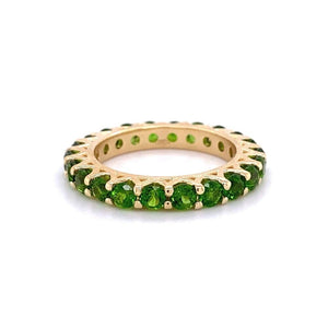 14K YG 2.20tcw Round Tsavorite Garnet Eternity Band 4.1g, s6.25+ at Regard Jewelry in Austin, Texas - Regard Jewelry