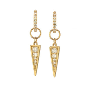 14K YG Diamond Dagger Earring Charm Pair at Regard Jewelry in Austin, Texas - Regard Jewelry