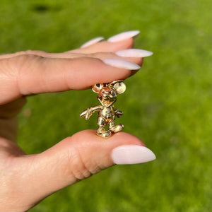 14K YG Disney Articulating Mickey Mouse Charm Pendant Ruby Eyes 9.5g, 1" at Regard Jewelry in - Regard Jewelry