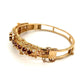 14K YG Victorian Revival Garnet & Seed Pearl Bangle Bracelet at Regard Jewelry in Austin, Texas - Regard Jewelry