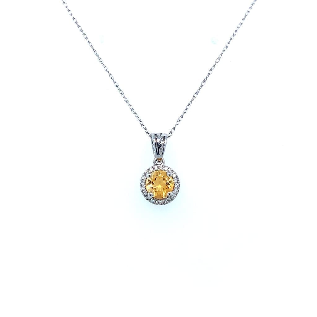 .15CT CITRINE NECKLACE SET IN 14K WHITE GOLD AT REGARD JEWELRY IN AUSTIN, TX. - Regard Jewelry