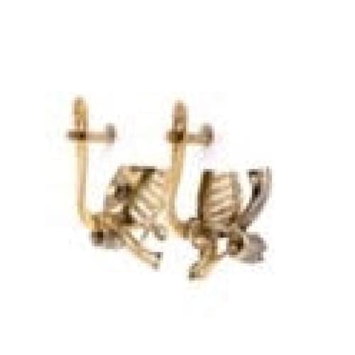 18K and Silver Leaf Earring with Diamonds at Regard Jewelry in Austin, Texas - Regard Jewelry