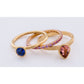 18k Matte Yellow Gold Yumdrop Ring with a Pear Shape Peach Tourmaline by Kimberly Collins Colored - Regard Jewelry