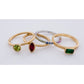 18K Matte Yellow Gold Yumdrop Ring with Fine Quality Round Peridot by Kimberly Collins Colored Gems - Regard Jewelry