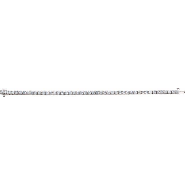 18K White 7 CTW Diamond Line 7.25" Bracelet at Regard Jewelry in Austin, Texas - Regard Jewelry