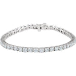 18K White 7 CTW Diamond Line 7.25" Bracelet at Regard Jewelry in Austin, Texas - Regard Jewelry