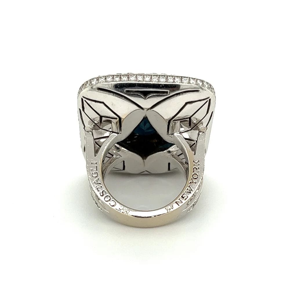 18K White Gold Estate PAOLO COSTAGLI NO HEAT Spinel GIA