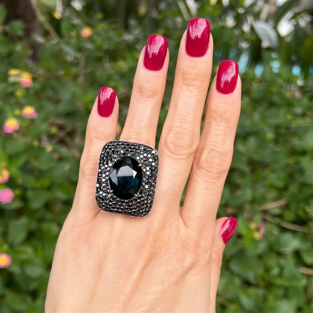 18K White Gold Estate PAOLO COSTAGLI NO HEAT Spinel GIA