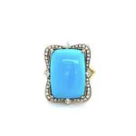 Load image into Gallery viewer, 18K YELLOW GOLD WITH 13.16CT TURQUOISE RING AND DIAMONDS IN AUSTIN, TX. - Regard Jewelry
