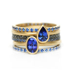 Load image into Gallery viewer, 18k Yellow Yumdrop Ring with Pear Shape Tanzanite by Kimberly Collins Gemstones at Regard Jewelry in - Regard Jewelry
