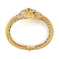 18K YG Double Horse Head Bypass Bracelet 80.6g, .80tcw Diamonds at Regard Jewelry in Austin, Texas - Regard Jewelry