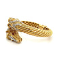 18K YG Double Horse Head Bypass Bracelet 80.6g, .80tcw Diamonds at Regard Jewelry in Austin, Texas - Regard Jewelry