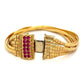 18K YG Stunning 7 Row Satin Gold Bracelet 47.8g, 1x8" at Regard Jewelry in Austin, Texas - Regard Jewelry