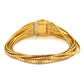 18K YG Stunning 7 Row Satin Gold Bracelet 47.8g, 1x8" at Regard Jewelry in Austin, Texas - Regard Jewelry
