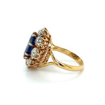 Load image into Gallery viewer, 5.53 ct Burma No Heat Sapphire and 3.55 cttw Old Euro Cut Diamond Ring at Regard Jewelry in Austin, Texas - Regard Jewelry
