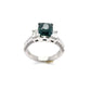 2.61 GREEN SAPPHIRE SET IN 14K WHITE GOLD RING & DIAMONDS IN AUSTIN, TX. - Regard Jewelry