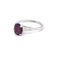 2 Carat Oval Ruby Set With 2 Diamond Baguettes in a 14k White Gold Ring at Regard Jewelry in Austin, - Regard Jewelry