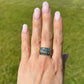 3 Row Green Blue 5.40tcw Emerald Cut Sapphire Band Ring at Regard Jewelry in Austin, Texas - Regard Jewelry