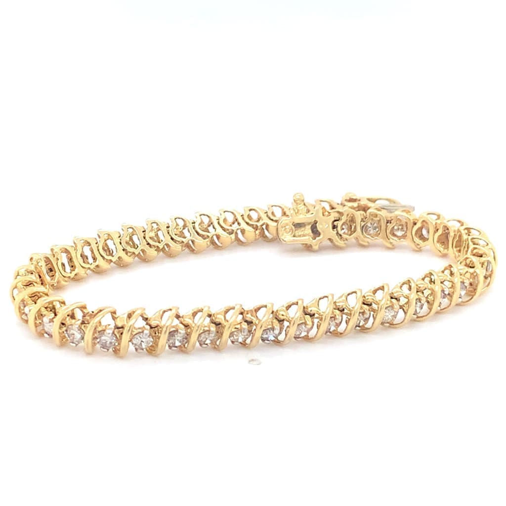 4CT DIAMOND BRACELET SET IN 14K YELLOW GOLD AT REGARD JEWELRY IN AUSTIN, TX. - Regard Jewelry