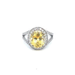 Load image into Gallery viewer, 5 CT YELLOW SAPPHIRE SET IN 18K WHITE GOLD at Regard Jewelry in AUSTIN, TX. - Regard Jewelry
