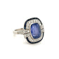 6.11ct Blue Purple No Heat Sapphire GIA Estate Platinum Ring at Regard Jewelry in Austin, Texas - Regard Jewelry