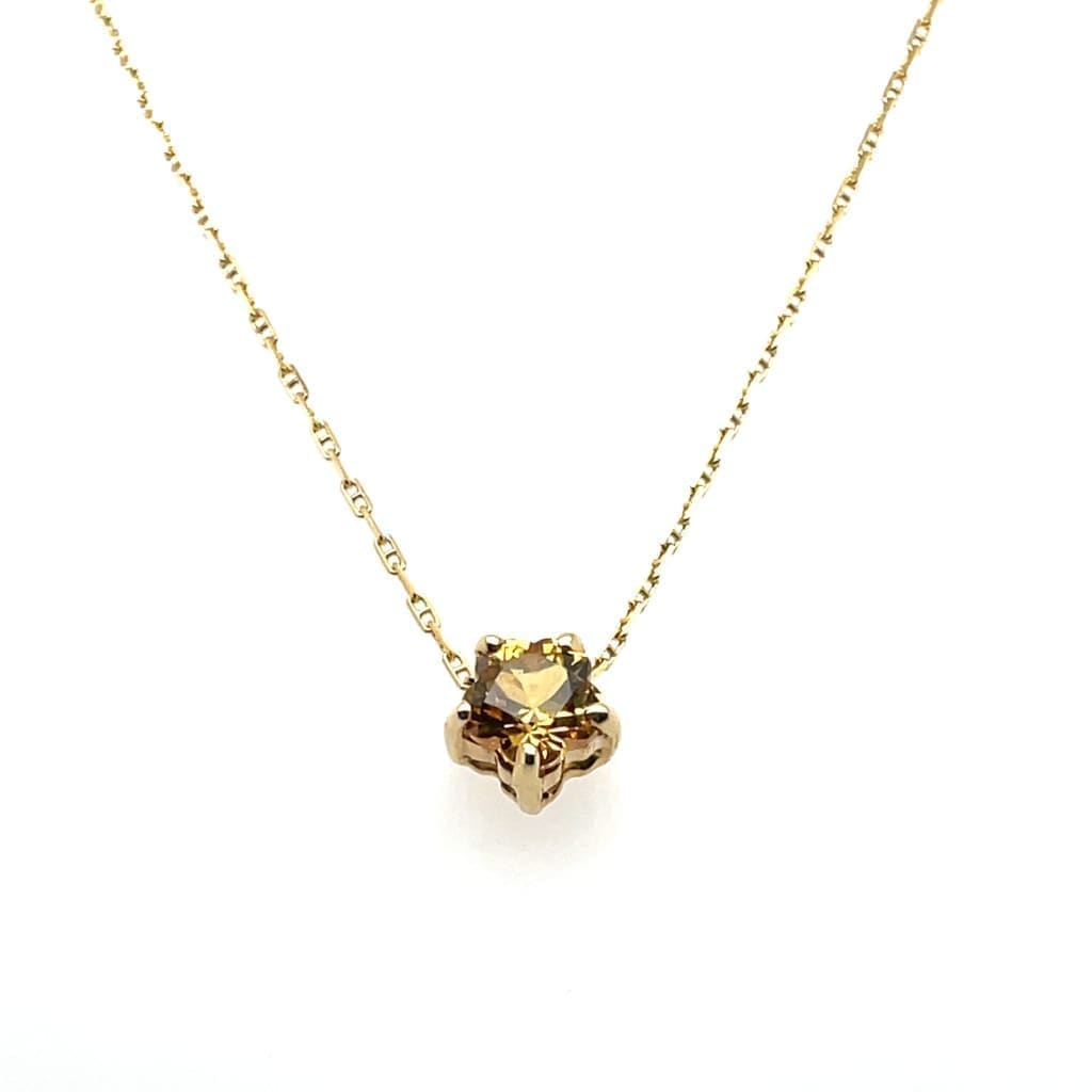 .75 ct Yellow Sapphire Set in 14k Yellow Pendant at Regard Jewelry in Austin, Texas - Regard Jewelry