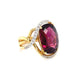 8.52 CT RHODOLITE GARNET WITH .14 CTTW OF ACCENT DIAMONDS SET IN AN 1K YELLOW GOLD RING AT REGARD - Regard Jewelry