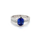 .90 CT TANZANITE WITH ACCENT DIAMONDS SET IN 18 KARAT WHITE GOLD AT REGARD JEWELRY IN AUSTIN, TEXAS - Regard Jewelry