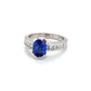 .90 CT TANZANITE WITH ACCENT DIAMONDS SET IN 18 KARAT WHITE GOLD AT REGARD JEWELRY IN AUSTIN, TEXAS - Regard Jewelry